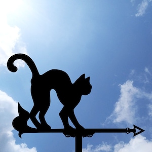 Cat arc Metal Weathervane, Weather Vane tomcat, home roof decor