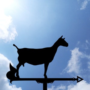 Goat Metal Weathervane, Weather Vane goatgirl, home roof decor, nanny goat
