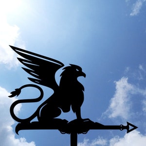 Griffin Metal Weathervane, Wetterfahne, Hausdachdekor, Greif