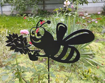 Figura da giardino in metallo Ape, Paletto da giardino