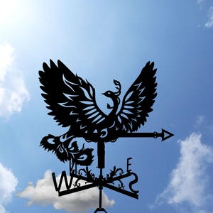 Phoenix Metal Weathervane, Weather Vane, home roof decor