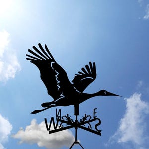 Stork Metal Weathervane, Weather Vane, home roof decor