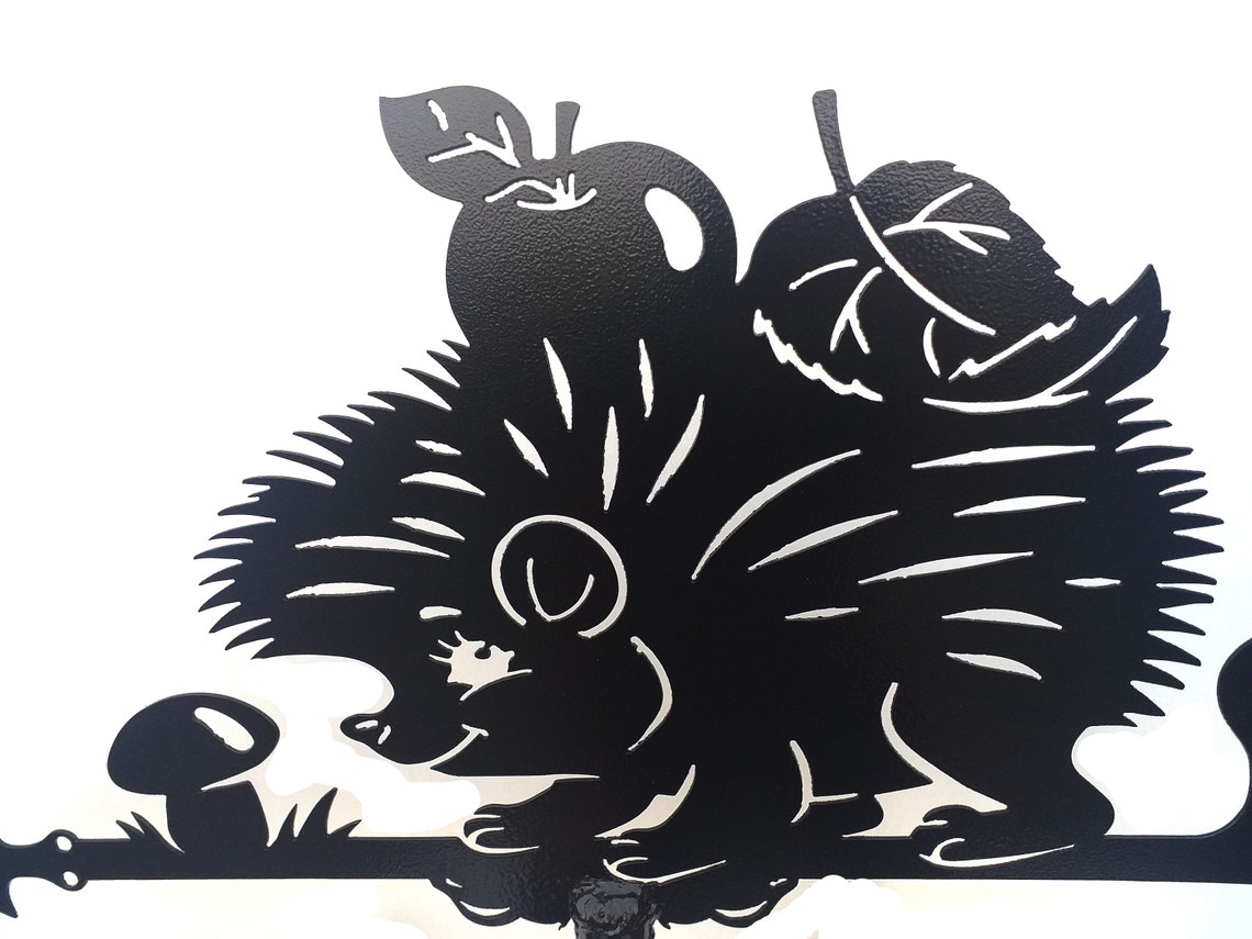 Hedgehog Metal Weathervane Weather Vane Metal Decor Etsy