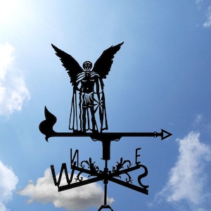 Archangel Gabriel Metal Weathervane, Weather Vane Angel, home roof decor