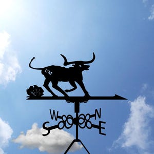 Bull Weathervane: Metal Ox John Wayne McLintock Roof Decor