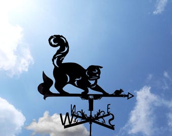 Cat Metal Weathervane, Weather Vane, home roof decor