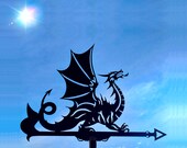 The Dragon Metal Weathervane, Weather Vane, Metal Decor