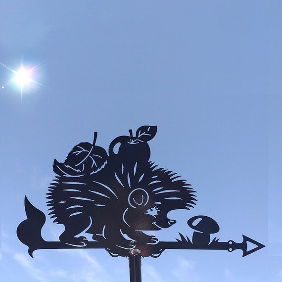 Hedgehog Metal Weathervane Weather Vane Metal Decor Etsy