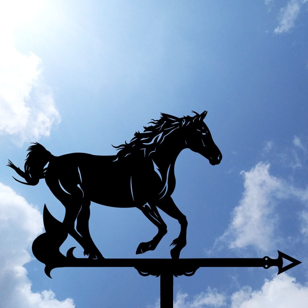 Horse, Mustang Metal Weathervane, Weather Vane, home roof decor