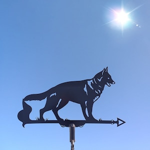 Wolf Metal Weathervane, Dog Weather Vane, home roof decor