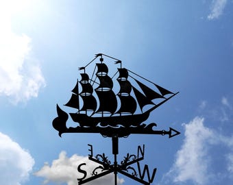Ship Metal Weathervane, sailfish Weather Vane, home roof decor