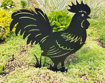 Galline Decorativo Da Giardino In Metallo - Statuette Colorate Per Esterni Resistenti Alle Intemperie - Foto 8