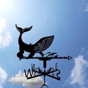 Whale Metal Weathervane, Weather Vane, home roof decor, Keith, Kit