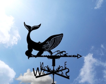 Whale Metal Weathervane, Weather Vane, home roof decor, Keith, Kit