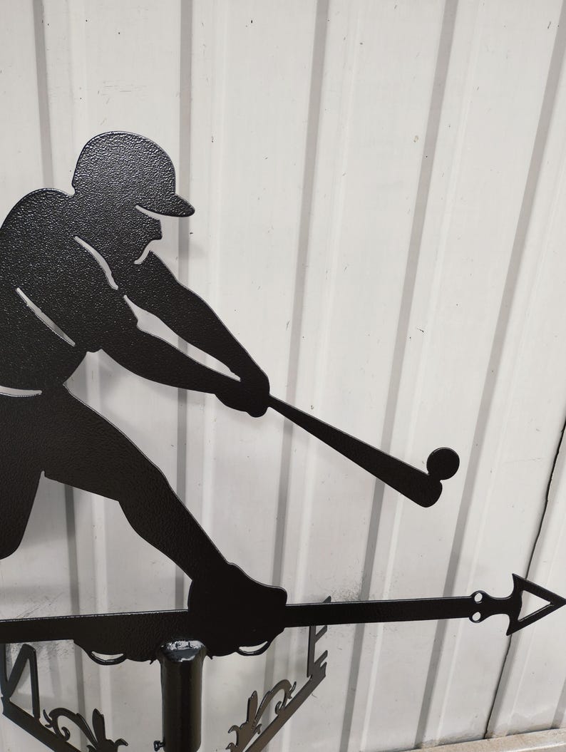 Baseball Player Metal Weathervane: Home Roof Decor - Etsy