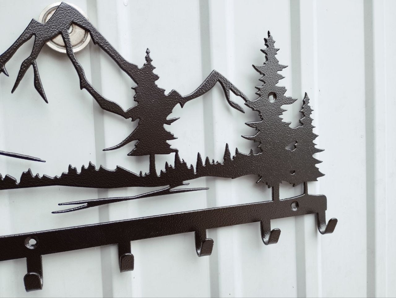 European Moint Rack Mountain Metal Coat Rack: Wall Mounted Entryway Organizer - Etsy
