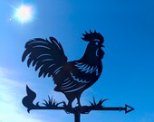 Rooster Chicken Metal Weathervane, Weather Vane, Metal Decor