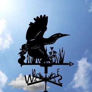 Heron in flight, hern Metal Weathervane, Weather Vane, home roof decor