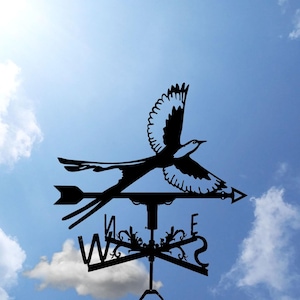 Swallow Metal Weathervane, martlet Weather Vane, home roof decor bird