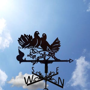 Veleta de metal con forma de paloma, veleta, decoración para el techo del hogar