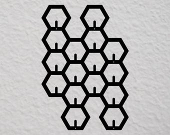 Honeycomb Metal Wall Hanger: Entryway Coat Rack
