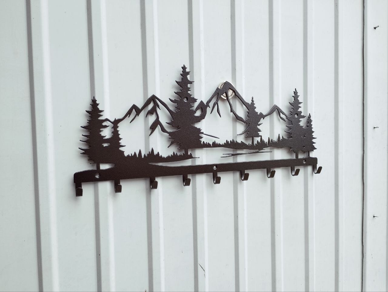 Wandhaken In Bergform Aus Metall – Schwarz, Pulverbeschichtet, Als Kleider- & Schlüsselhalter Für Flur, Büro & Mehr