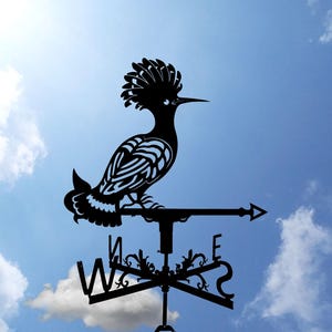 Hoopoe bird Metal Weathervane, Weather Vane, home roof decor