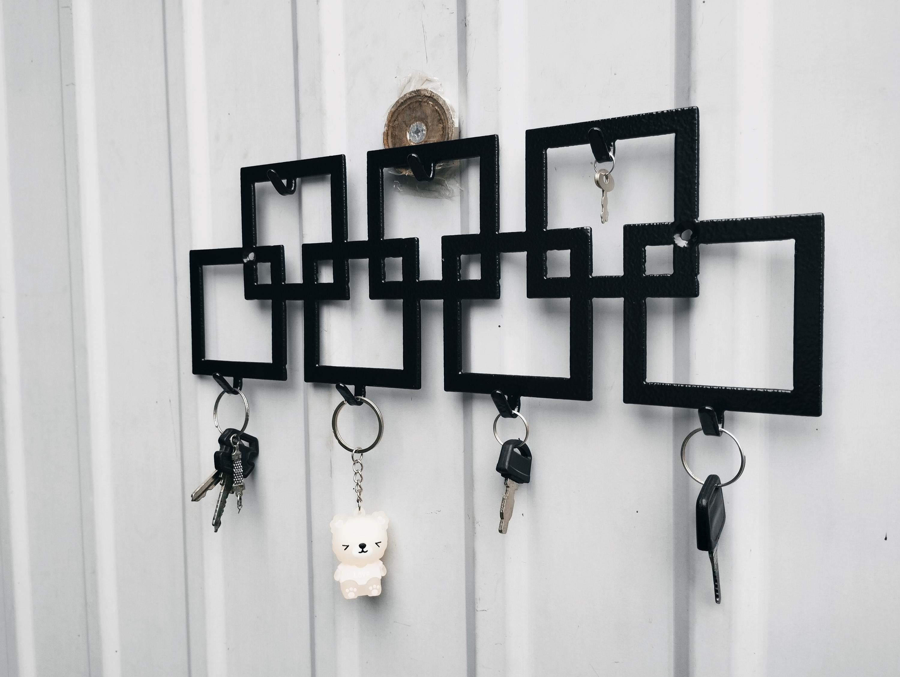 Metal Square Key Holder: Wall Mounted Organizer - Etsy Canada