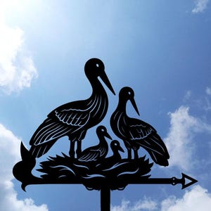 Storks Metal Weathervane, Weather Vane, home roof decor