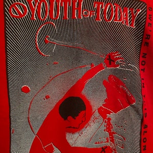 Vintage Super seltene Jugend von heute, Strahl von heute, Ray Cappo, wir sind nicht allein in diesem NYHC-T-Shirt