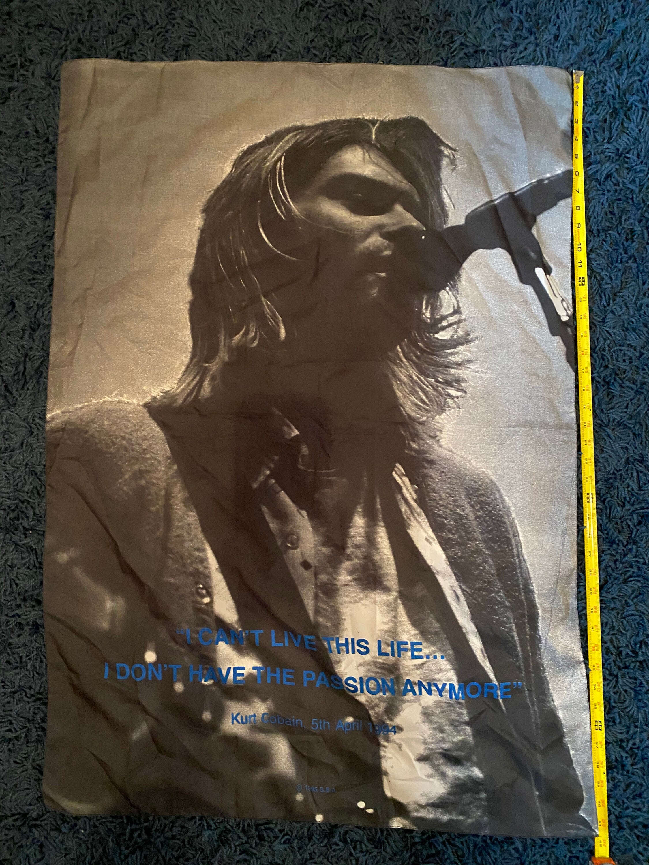 Vintage Nirvana Kurt Cobain 1995 G.E.A. I Can't Love This Life I