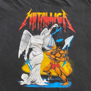 Vintage Metallica 1980s imported AndJustice for All t shirt