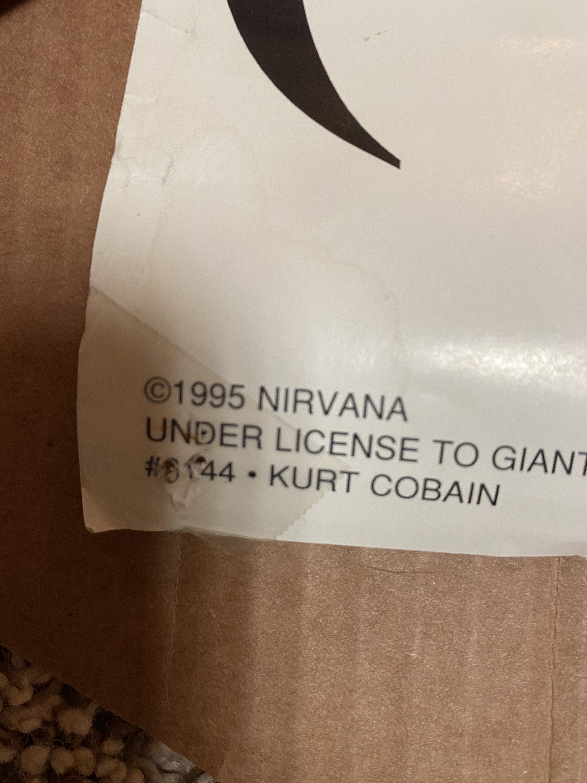 Vintage Nirvana Kurt D. Cobain 1967 - 1994 Memorial Funky Giant