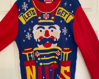 Dead stock Let’s Get Nuts Nutcracker ugly sweater