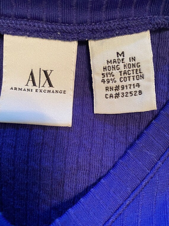 Vintage A/X Armani Exchange muscle t shirt / club… - image 2