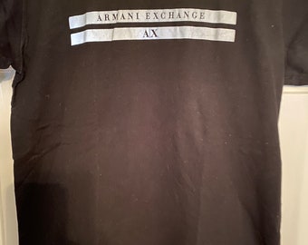 Vintage A/X Armani Exchange V neck t shirt circa 2000