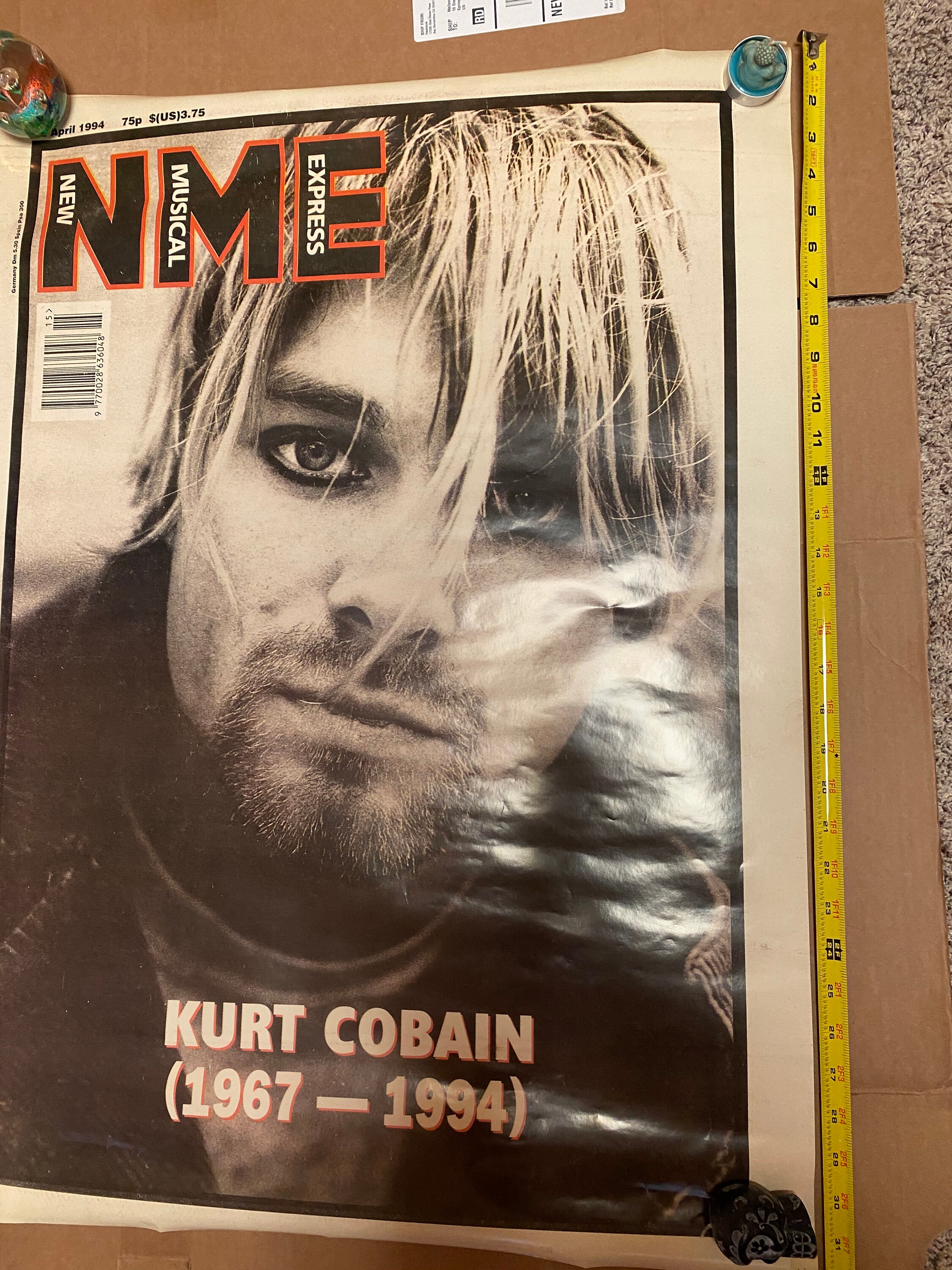 ヴィンテージ ニルヴァーナ カート コバーン 1967 - 1994 NME 表紙記念