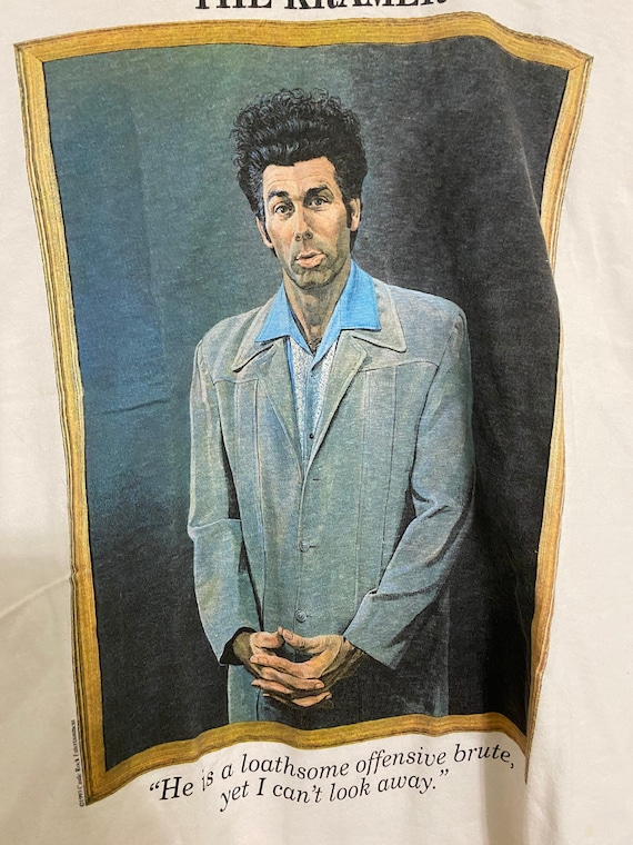 Vintage 90s Tee RARE Seinfeld Cosmo Kramer Made In USA Gold Vtg Single  Stitch