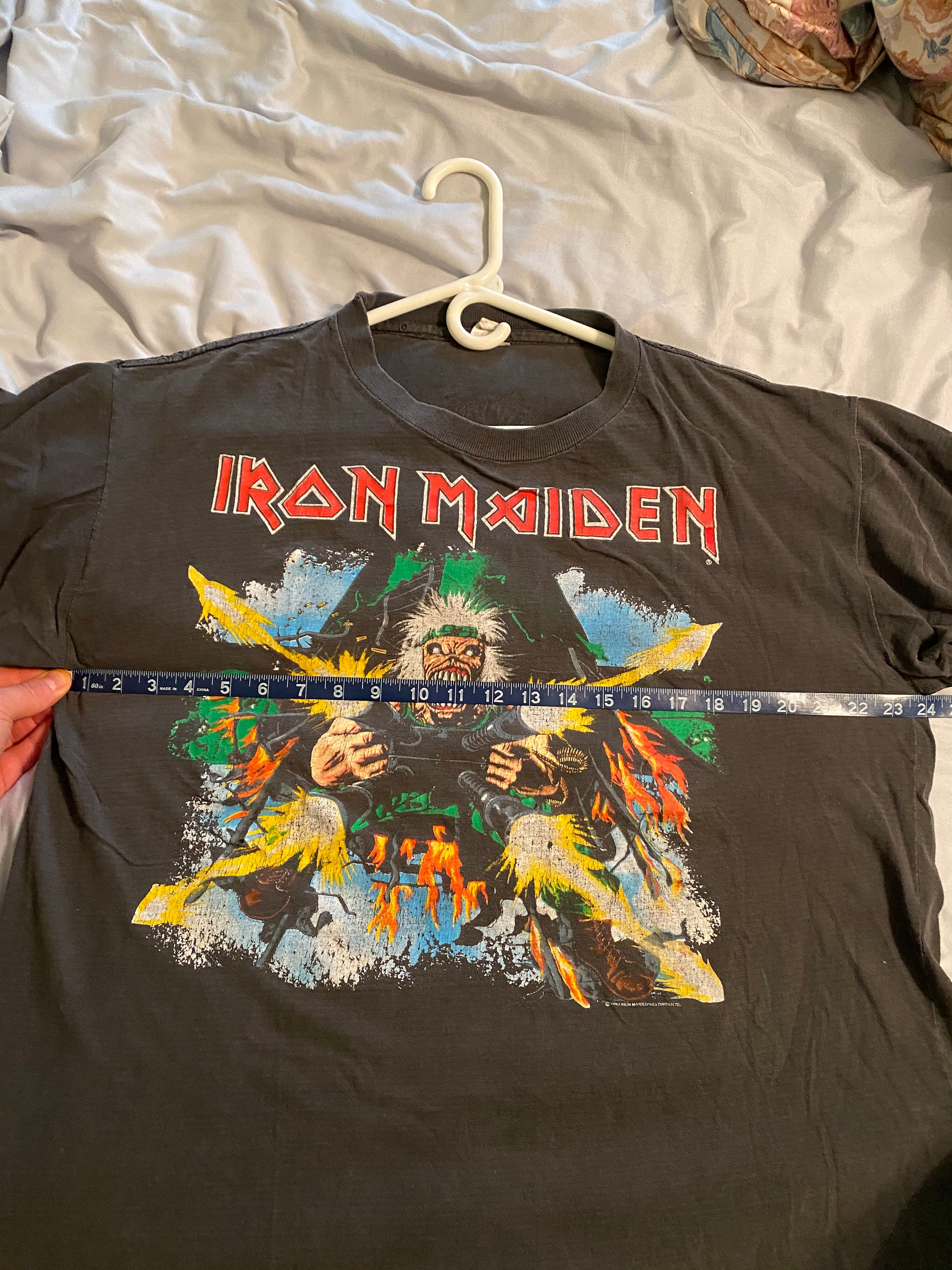 Vintage 1990 Iron Maiden Eddie Tail Gunner Single Stitch T Vintage 1990 Iron Maiden Eddie Tail Gunner Single Stitch T