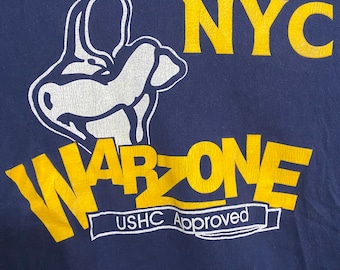 Vintage 1996 Warzone Frontier Victory Records USHC Approved Victory Records T shirt