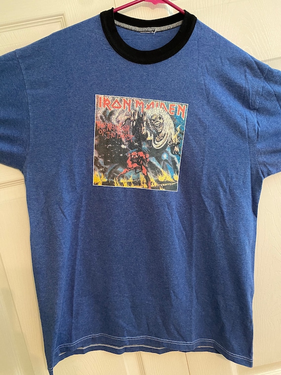 Vintage Iron Maiden Number of the Beast ringer tee