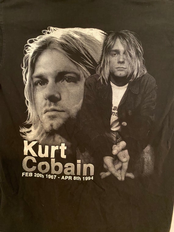 Vintage Nirvana Kurt Cobain Memorial Import T Shi… - image 4