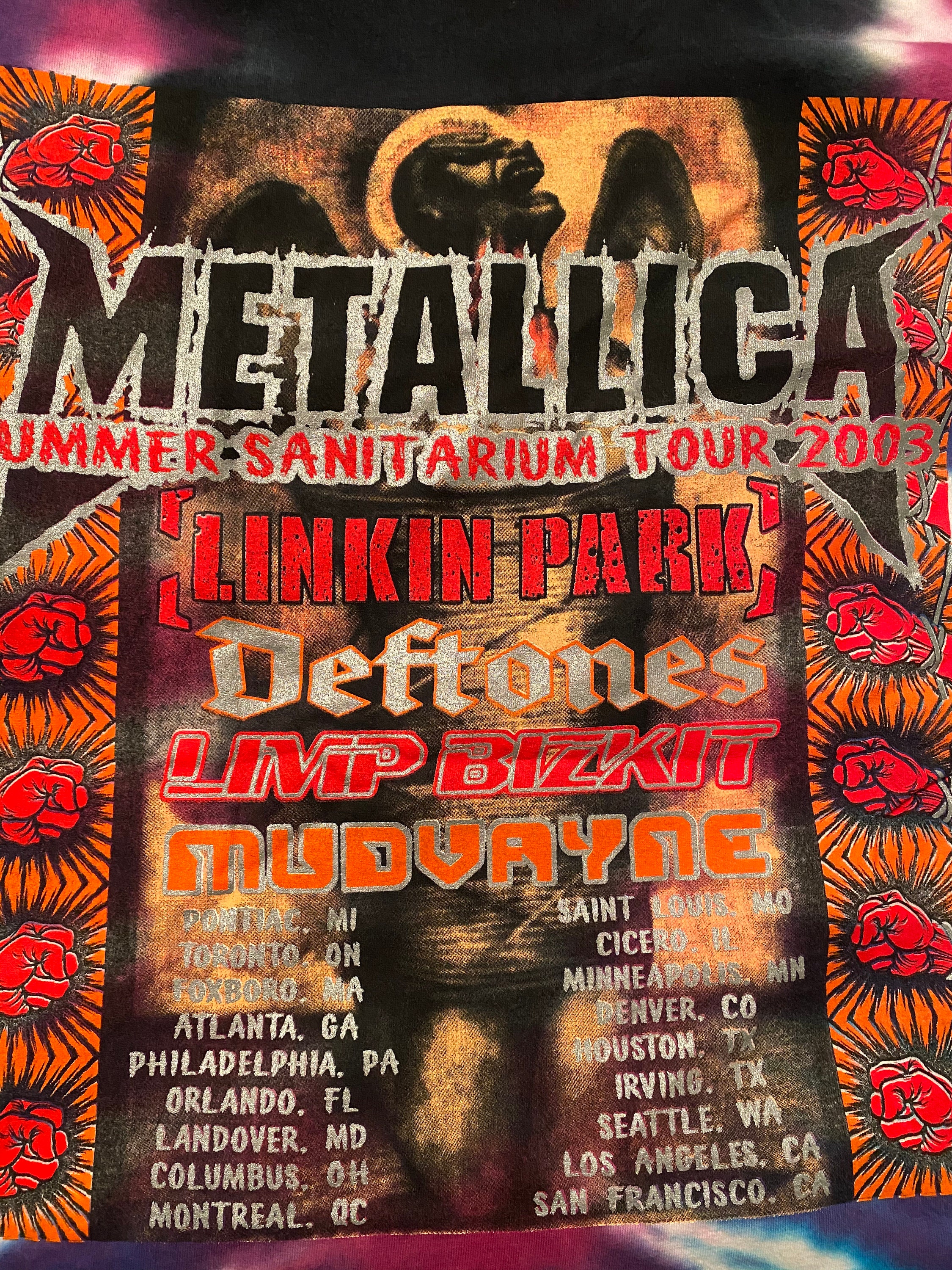 Vintage Metallica 2003 St Anger Tye Dye 