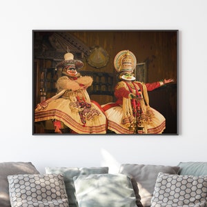 Traditional South India Kathakali Art Print, Photo to Painting, Authentic Wall Art for your home, apartment or office