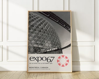 Impression d'art murale Expo 67, 1967, impression d'art de l'exposition internationale de Montréal, affiche originale et unique que vous ne trouverez nulle part ailleurs