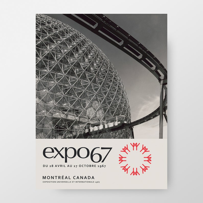 Expo 67 Wall Art, 1967 Montreal International Exhibition Art Print, Original and Unique Poster that you won't find anywhere else image 2