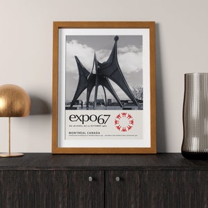 Alexander Calder at the Montreal Expo 67 Wall Art, 1967 Montreal World's Fair Art Print, Original and Unique Poster image 8