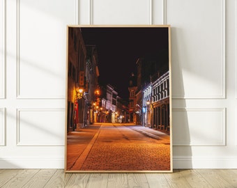 Montreal Old Port at night Art Print, Fine Art Photography, Aesthetic Wall Art for Any Room or Office