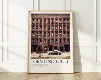 Ormond Gigli Poster, 1960 "Girls in the Windows" Fine Art Photography, Fashion and Beauty Wall Art For Any Room or Office