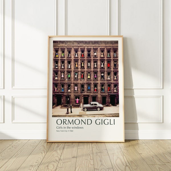 Ormond Gigli Poster, 1960 "Girls in the Windows" Fine Art Photography, Fashion and Beauty Wall Art For Any Room or Office